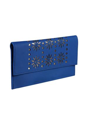 blue leatherette regular clutch - 14640727 - Standard Image - 4