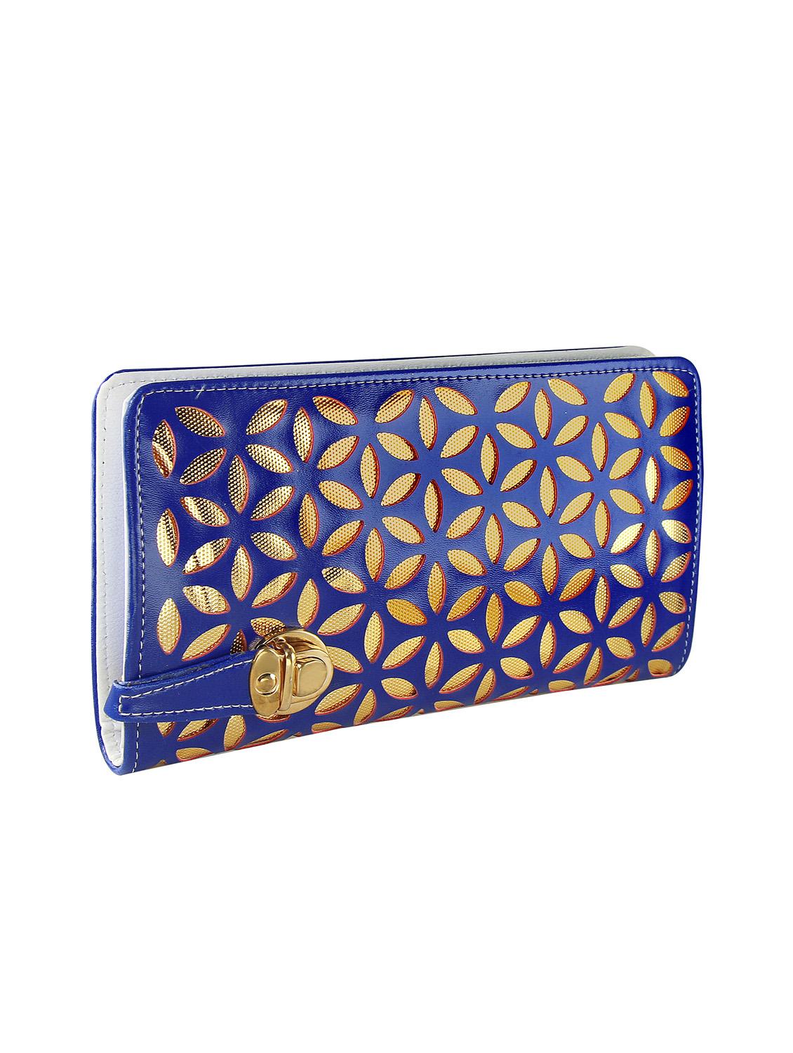 blue leatherette regular clutch - 14640734 - Zoom Image - 4