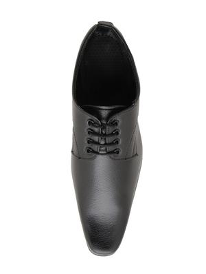black leatherette lace-up derby - 14641242 - Standard Image - 4