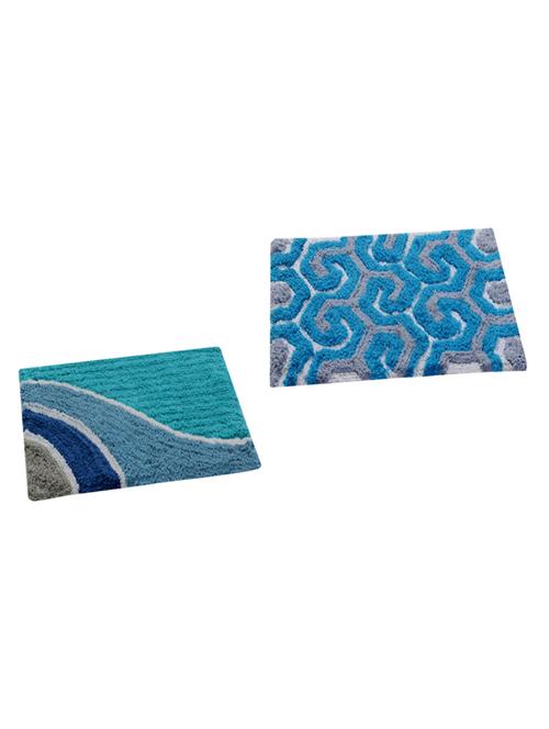 set of 2 cotton multicolor door mats - 14647264 - Standard Image - 1