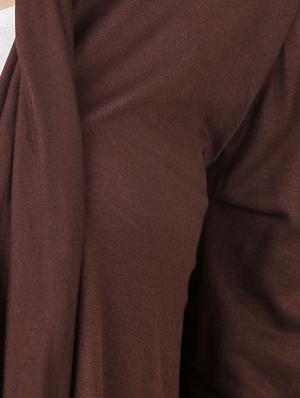 brown viscose casual shrug - 14649737 - Standard Image - 4