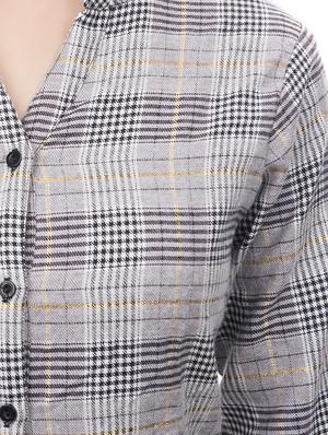 grey cotton check shirt - 14650485 - Standard Image - 4