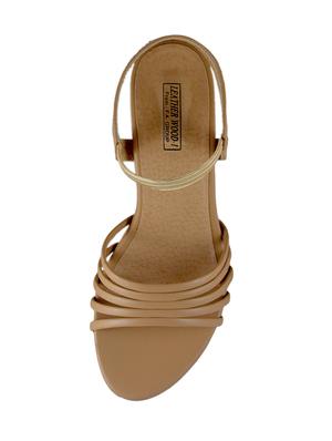 tan faux leather back strap sandals - 14651119 - Standard Image - 4