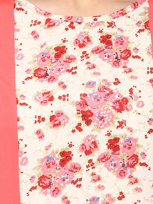 pink crepe straight kurta - 14651457 - Standard Image - 4