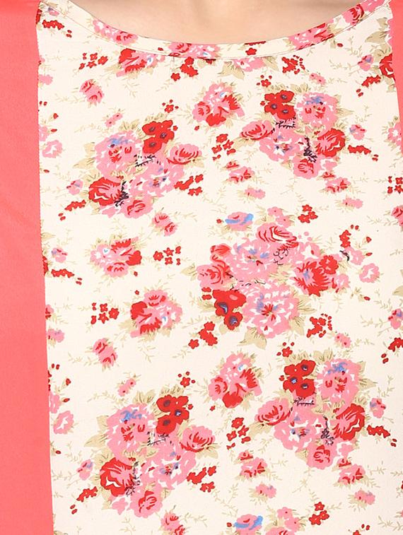 pink crepe straight kurta - 14651457 - Zoom Image - 4
