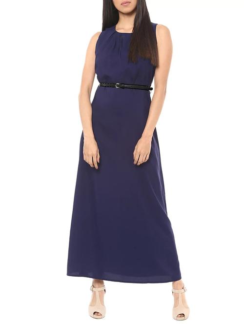 pleat detail a-line maxi dress - 14651530 - Standard Image - 1