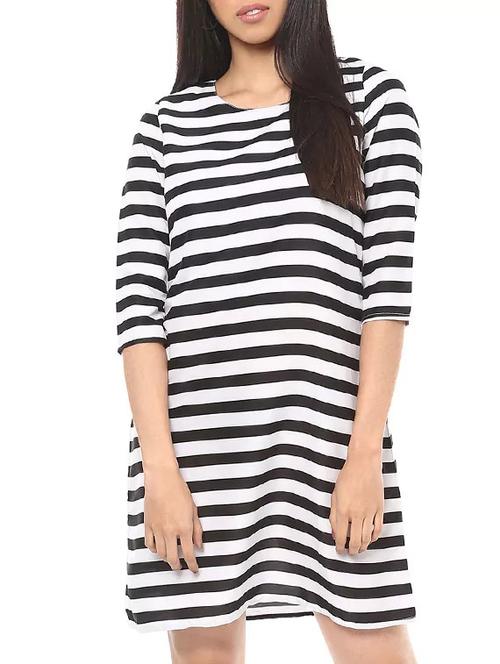 Striped shift plus dress - 14651534 - Standard Image - 1