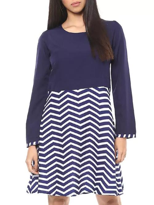 Chevron a-line dress - 14651535 - Standard Image - 1