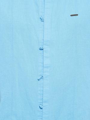 blue linen casual shirt - 14655762 - Standard Image - 4