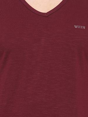 maroon cotton t-shirt - 14656144 - Standard Image - 4