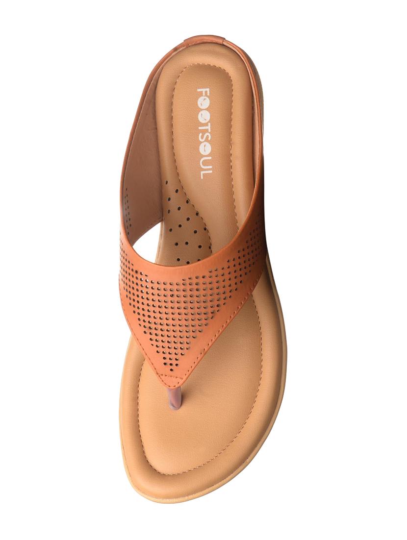 tan toe separator slippers - 14656815 - Zoom Image - 4