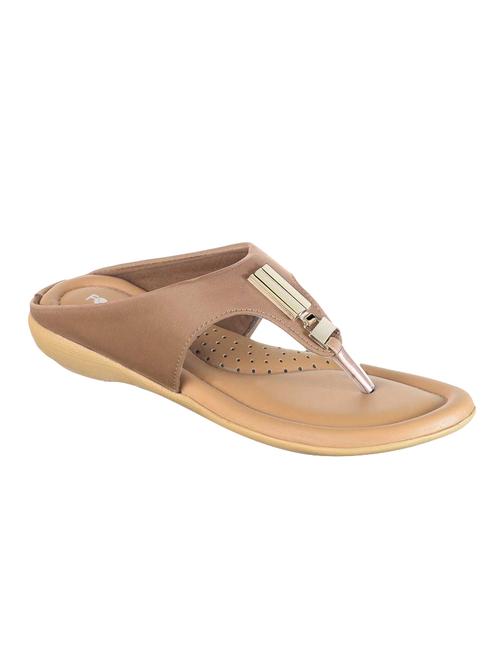 beige toe separator slippers - 14656818 - Standard Image - 1
