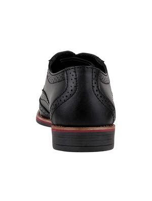 black leatherette lace-up brouge - 14658843 - Standard Image - 4