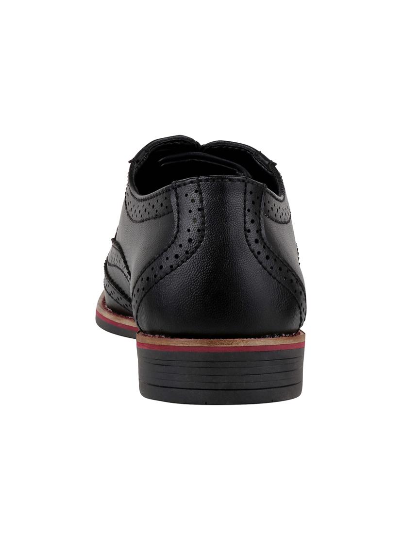 black leatherette lace-up brouge - 14658843 - Zoom Image - 4