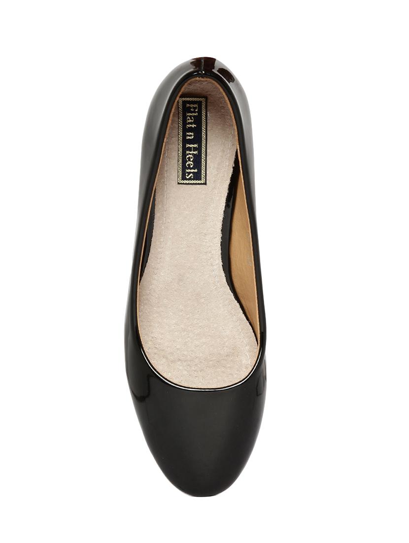 black faux leather slip on pumps - 14664612 - Zoom Image - 4
