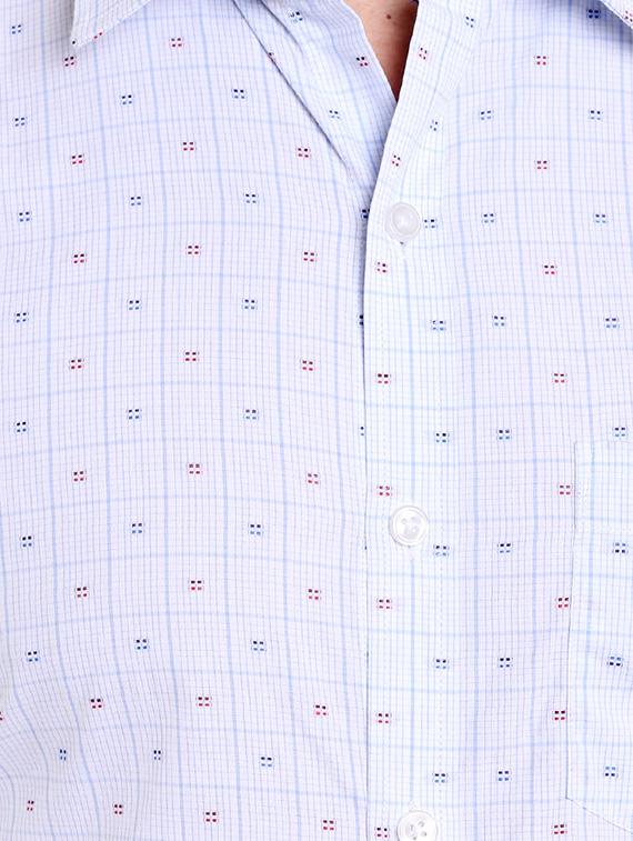 light blue cotton formal shirt - 14666402 - Zoom Image - 4