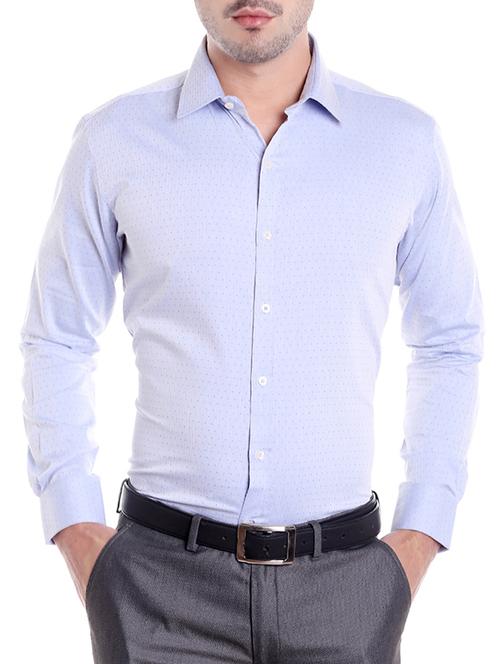 blue polyester formal shirt - 14666412 - Standard Image - 1
