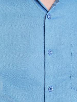 blue cotton formal shirt - 14666430 - Standard Image - 4