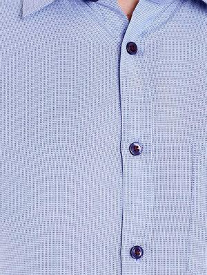 light blue polyester formal shirt - 14666446 - Standard Image - 4