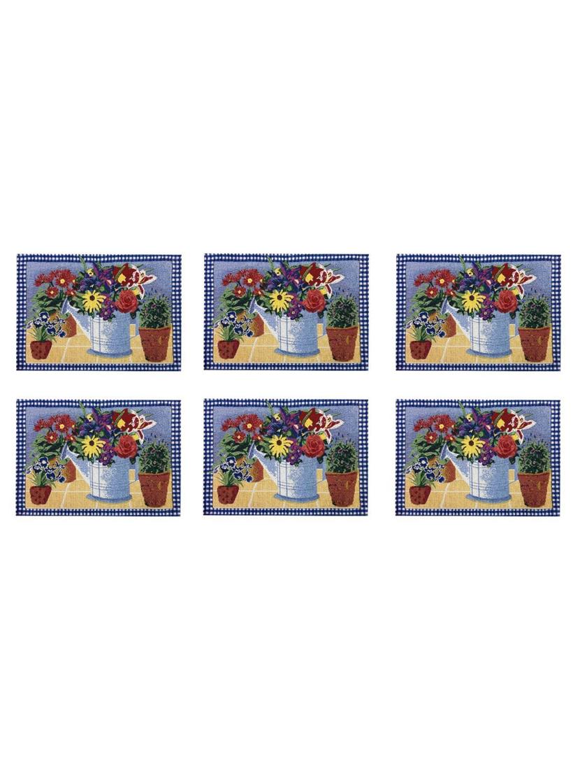 Table Mats (Set Of 6)On Jacquard Cotton Fabric - By