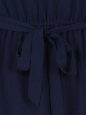 aida georgette solid maxi for women - blue - 14670923 - Standard Image - 4