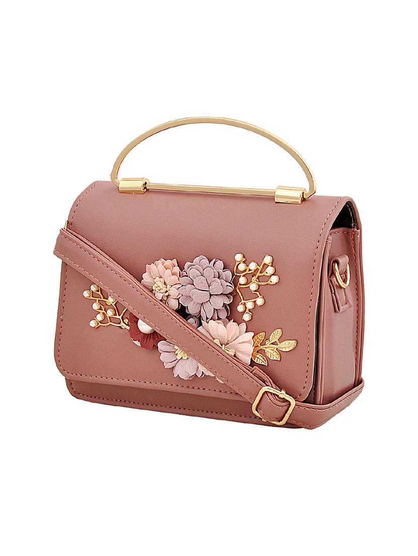 pink leatherette sling bag - 14680710 - Zoom Image - 4