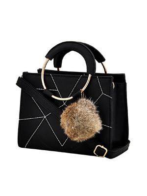 black leatherette handbag - 14680715 - Standard Image - 4