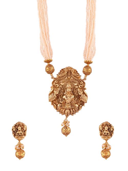 multi colored brass necklaces and earrings - 14681639 - Very Small Image - 1