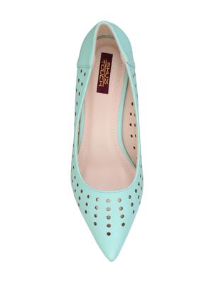 green faux leather slip on pumps - 14693696 - Standard Image - 4