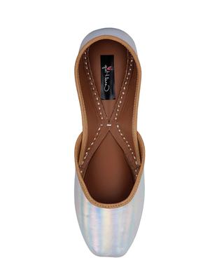Coral Haze silver leather jutti - 14697694 - Standard Image - 4