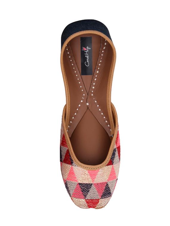 coral haze geometric pattern leather jutti - 14697704 - Zoom Image - 4