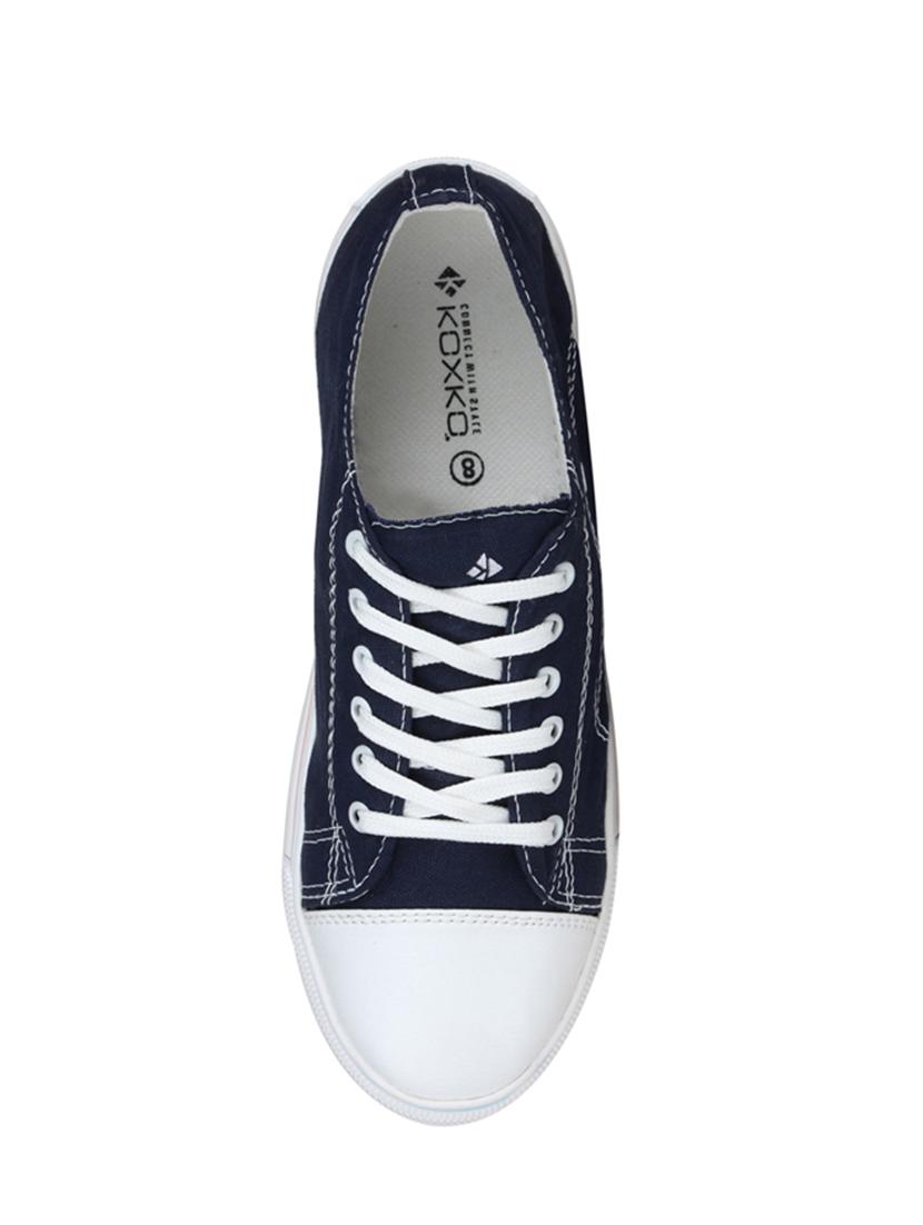 navy canvas lace up sneaker - 14709939 - Zoom Image - 4