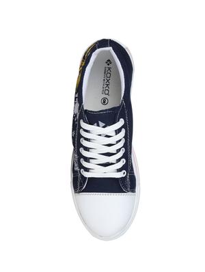 navy canvas lace up sneaker - 14709940 - Standard Image - 4