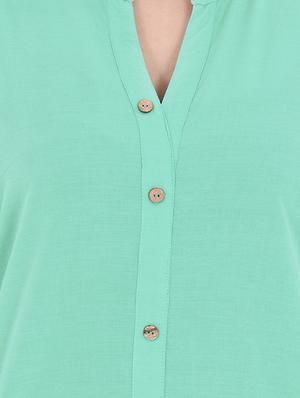 green cotton straight kurta - 14717063 - Standard Image - 4