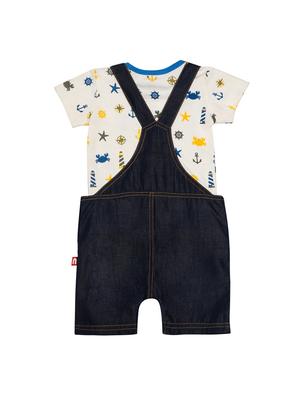 blue cotton dungaree - 14720628 - Standard Image - 4