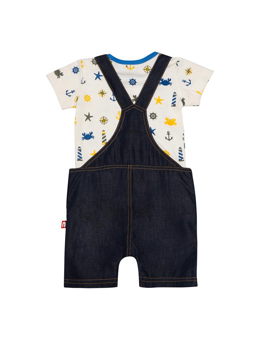 blue cotton dungaree - 14720628 - Zoom Image - 4