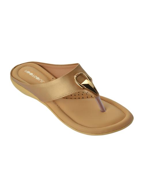 gold pu slippers - 14734899 - Standard Image - 1