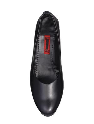 black faux leather slip on formal shoes - 14735534 - Standard Image - 4