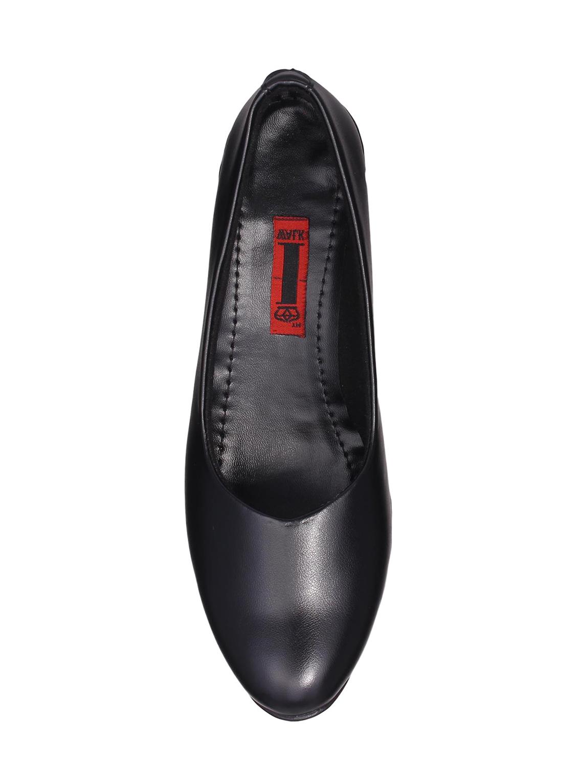 black faux leather slip on formal shoes - 14735534 - Zoom Image - 4