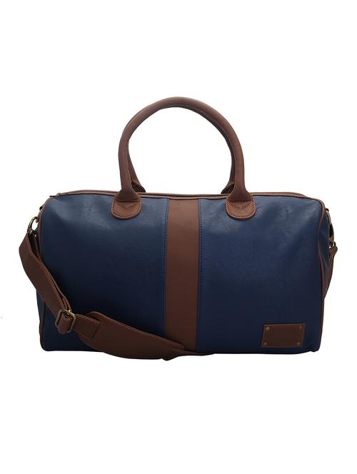 blue leatherette duffel handbag - 14738348 - Standard Image - 1