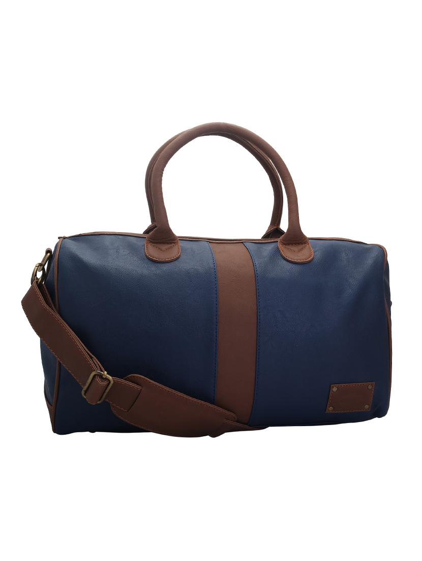 blue leatherette duffel handbag - 14738348 - Zoom Image - 4