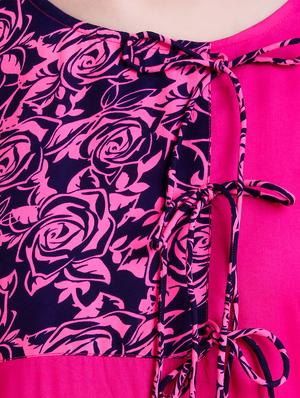 pink viscose aline kurta - 14740094 - Standard Image - 4