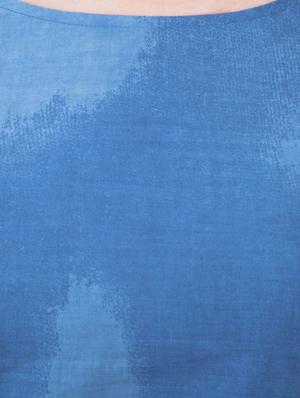 blue cotton straight kurta - 14741055 - Standard Image - 4