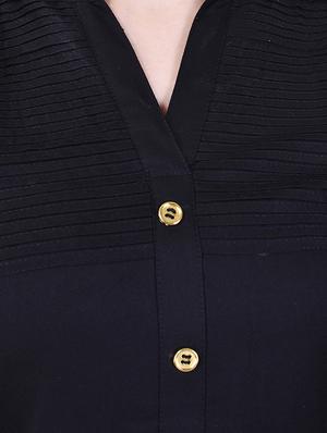 black rayon straight kurta - 14742612 - Standard Image - 4