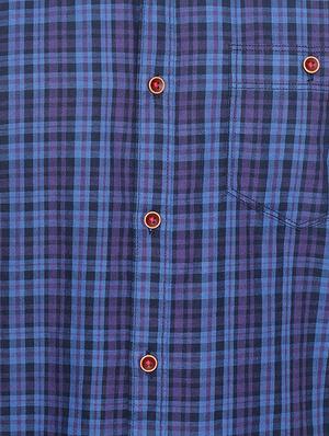 blue cotton casual shirt - 14742738 - Standard Image - 4