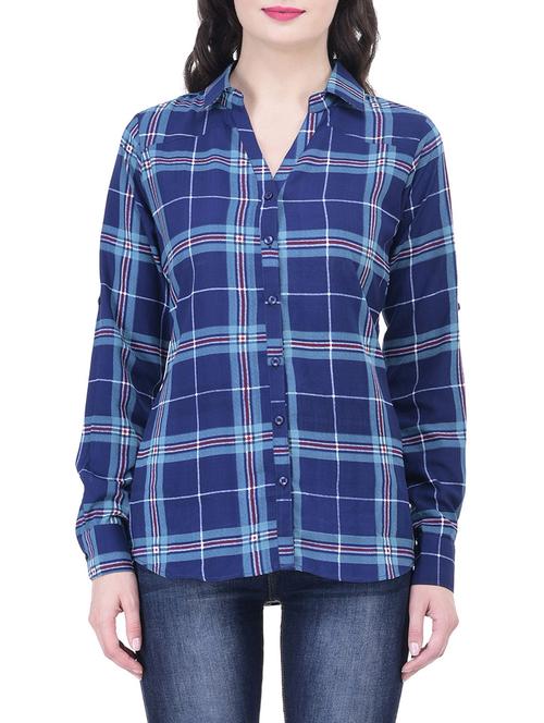 blue checkered shirt - 14745881 - Standard Image - 1