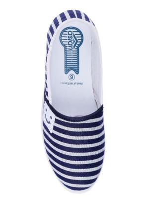 navy canvas slip on casual shoes - 14746709 - Standard Image - 4