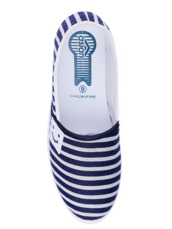 navy canvas slip on casual shoes - 14746709 - Zoom Image - 4