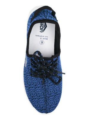 blue canvas laceup casual shoes - 14746711 - Standard Image - 4