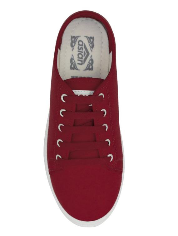 red canvas laceup sneakers - 14746722 - Zoom Image - 4
